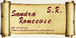 Sandra Romčević vizit kartica
